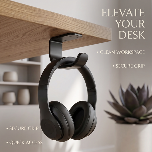 Under-Desk Headphone Hook