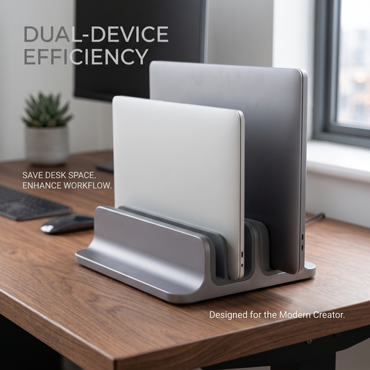 Dual Vertical Laptop Stand